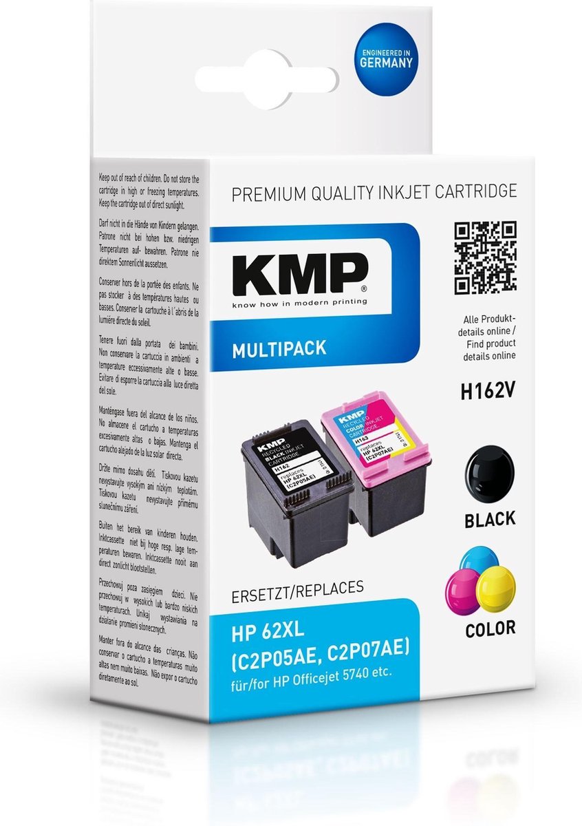 KMP 1741,4005 inktcartridge 2 stuk(s) Compatibel Zwart, Cyaan, Magenta, Geel