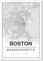 Poster/plattegrond BOSTON - A4