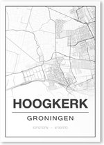 Poster/plattegrond HOOGKERK - 30x40cm