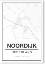 Poster/plattegrond NOORDIJK - 30x40cm