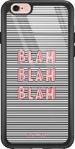 iPhone 6/6s hoesje glass - Blah blah blah | Apple iPhone 6/6s case | Hardcase backcover zwart