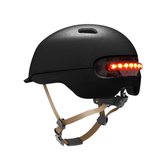Smart4u Electric Scooter Smart Flash Riding Small Helmet  Size:L(Black)