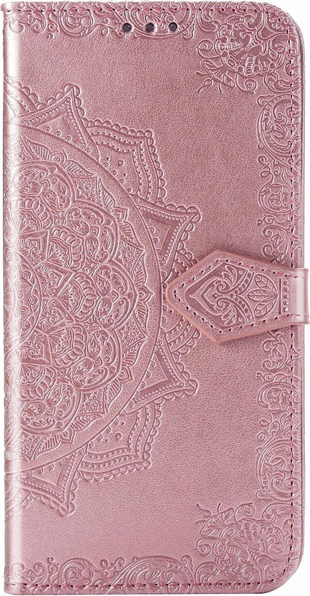 Mandala Bookcase geschikt voor Samsung Galaxy A51 - Roze
