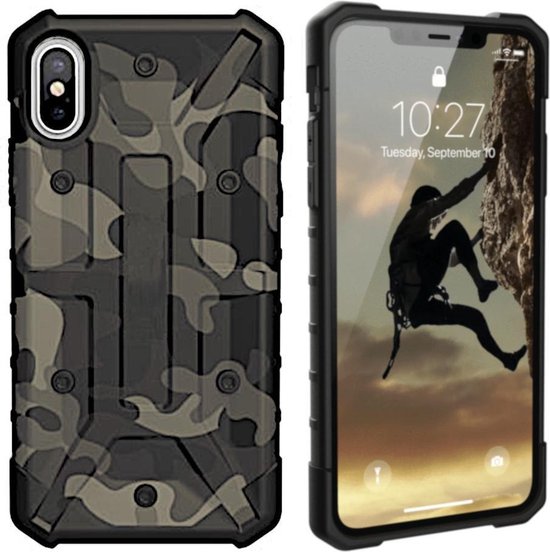 Colorfone iPhone Xs Max Hoesje Transparant Groen - Army