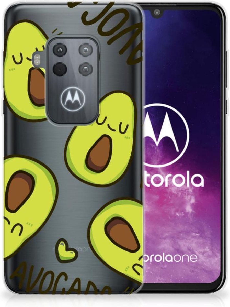 Motorola One Zoom Telefoonhoesje met Naam Avocado Singing
