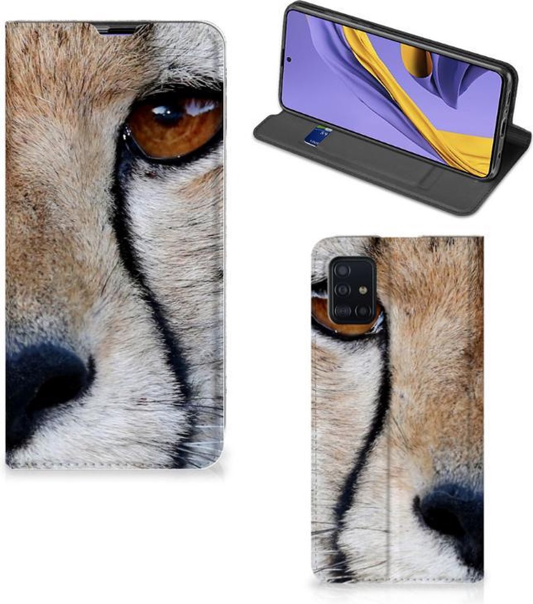 Standcase Hoesje voor Samsung Galaxy A51 Hoesje maken Cheetah