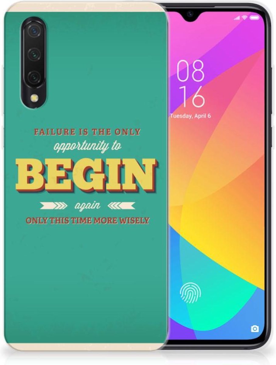 Xiaomi Mi 9 Lite Siliconen hoesje met naam Quote Begin