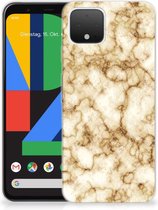 TPU Siliconen Hoesje Google Pixel 4 Marmer Goud