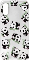 ADEL Siliconen Back Cover Softcase Hoesje Geschikt voor Samsung Galaxy A50(s)/ A30s - Panda's