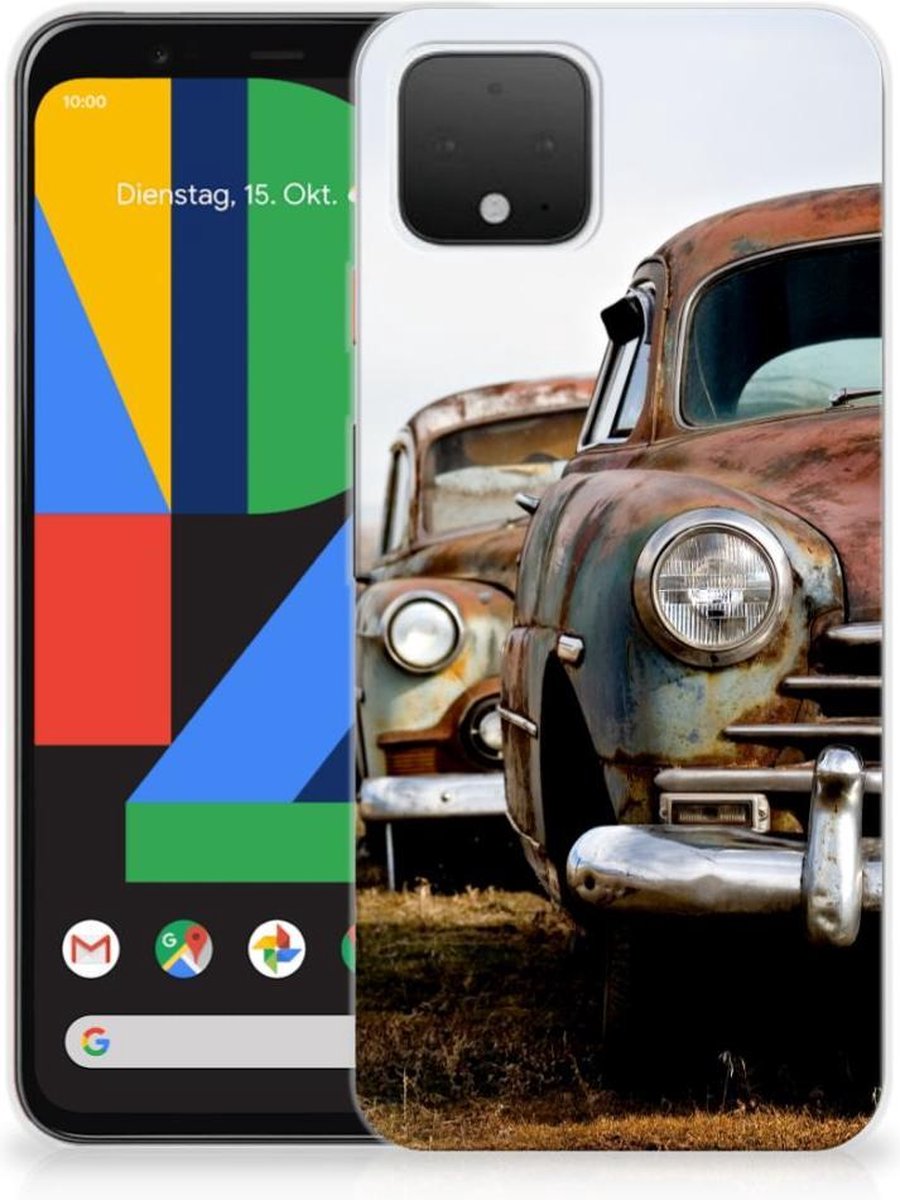 Google Pixel 4 Siliconen Hoesje met foto Vintage Auto