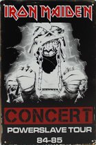 Concertbord - Iron Maiden Powerslave Tour 84-85 -20x30cm