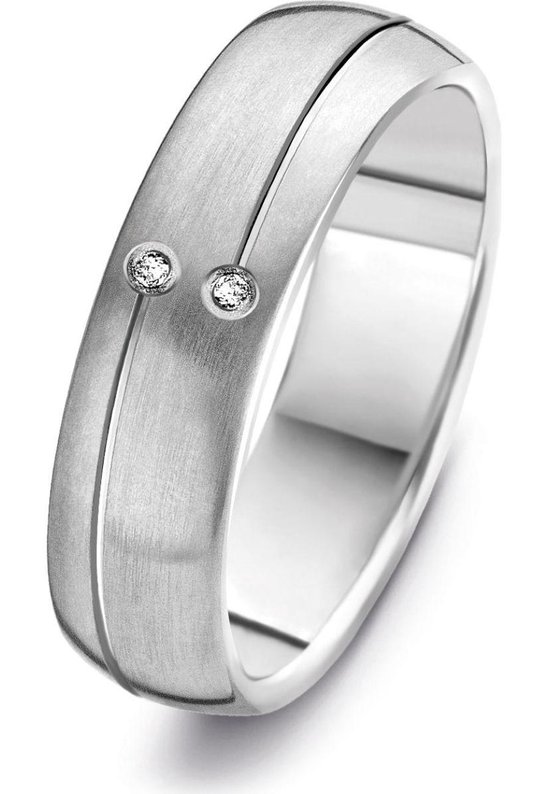 Danish Design - Ring - Dames - IJ142R1D-55 - Apterp - Titanium - Diamanten - 55