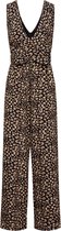Mela London jumpsuit leopard print v neck jumpsuit Zwart-16 (xl)
