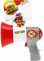 Toi-toys Megafoon Brandweer Rood 14 Cm