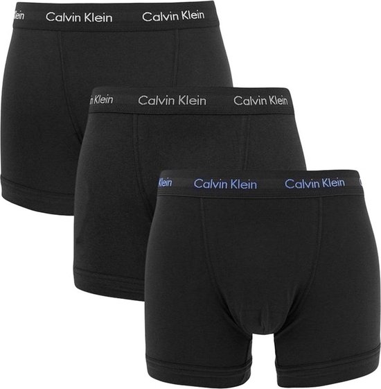 Calvin Klein Heren Onderbroeken 3Pack Boxers Uni Zwart Maat XL