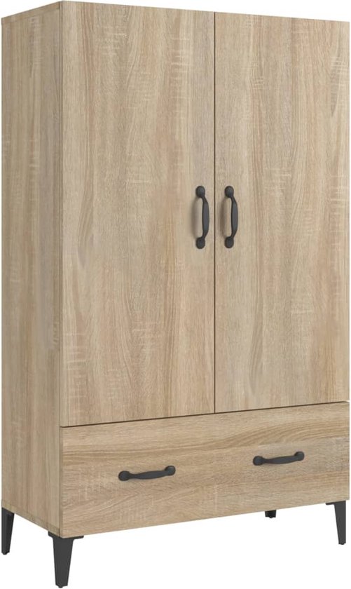 Hoge kast 40x36x110 cm bewerkt hout grijs sonoma kopen