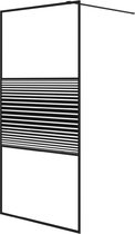 vidaXL-Inloopdouchewand-100x195-cm-transparant-ESG-glas-zwart