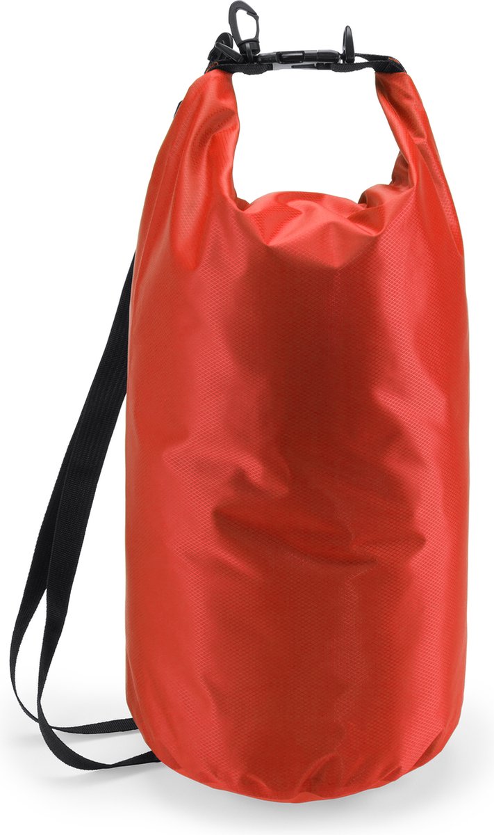 Rode waterdicht tas nuttige inhoud 10 liter totale inhoud 15 liter, model Manati
