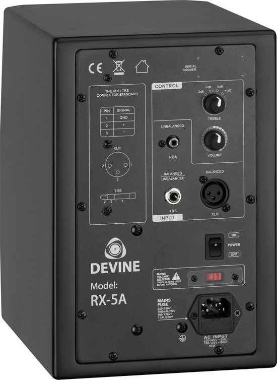 Devine RX-5A Black actieve studiomonitor (per stuk)