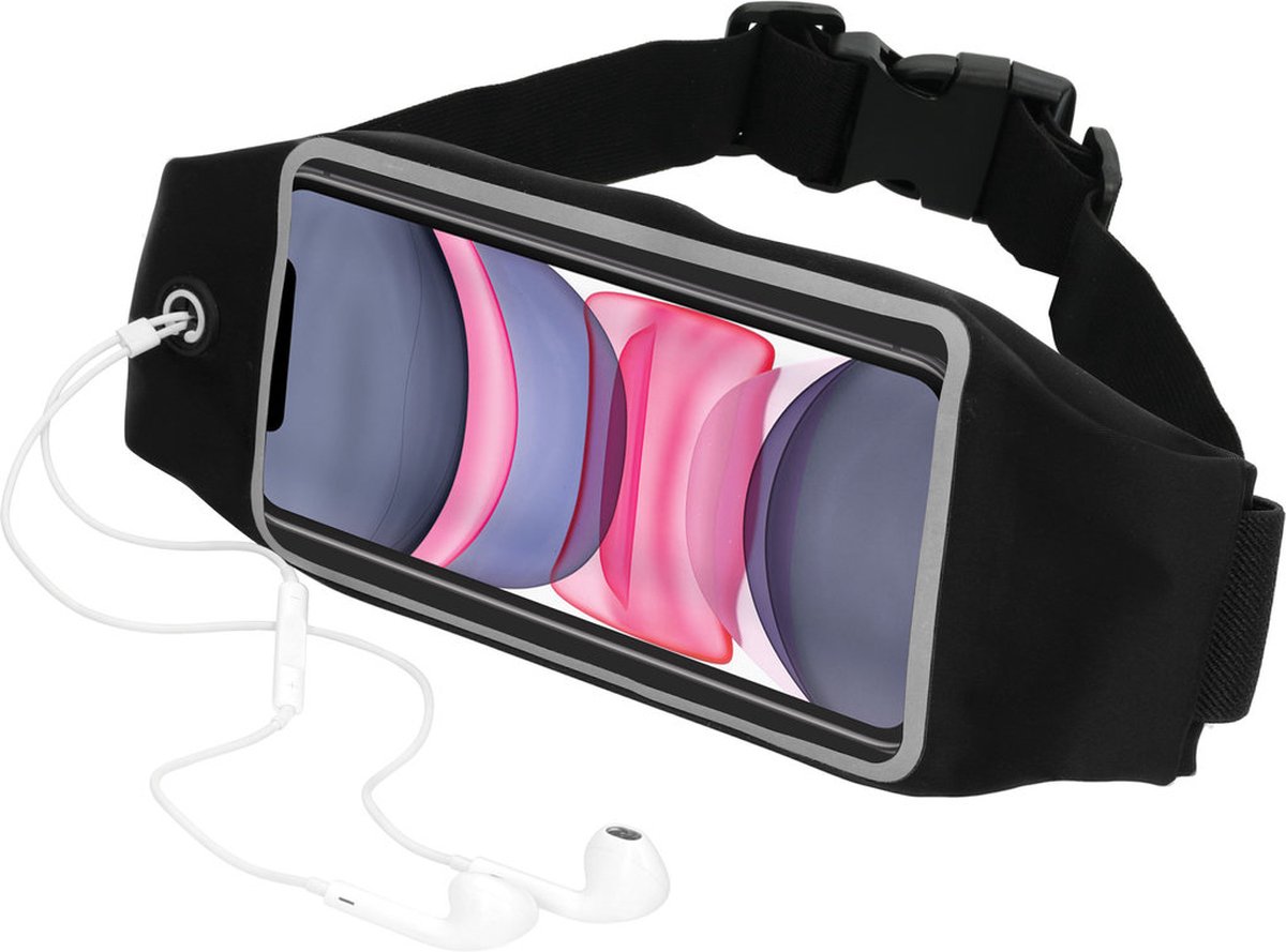 Mobiparts Comfort Fit Sport Belt geschikt voor Apple iPhone 11 - Zwart