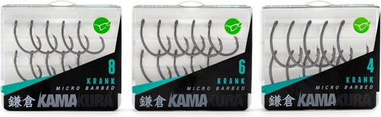 Korda Kamakura Krank - Haak - Haakmaat 4 - 10 Stuks - Grijs van Merkloos — afbeelding 2