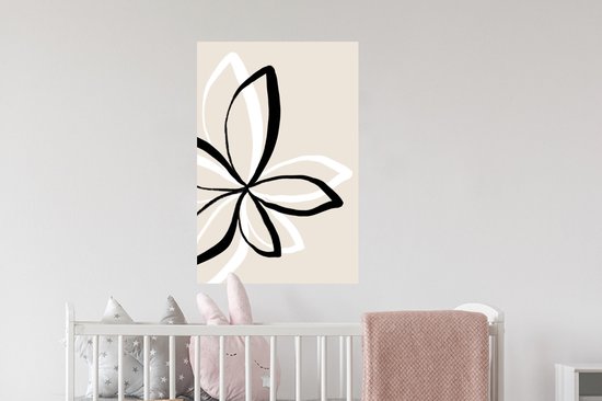 Stickers Stickers muraux - Fleurs - Abstrait - Minimalisme - 40x60 cm - Feuille adhésive