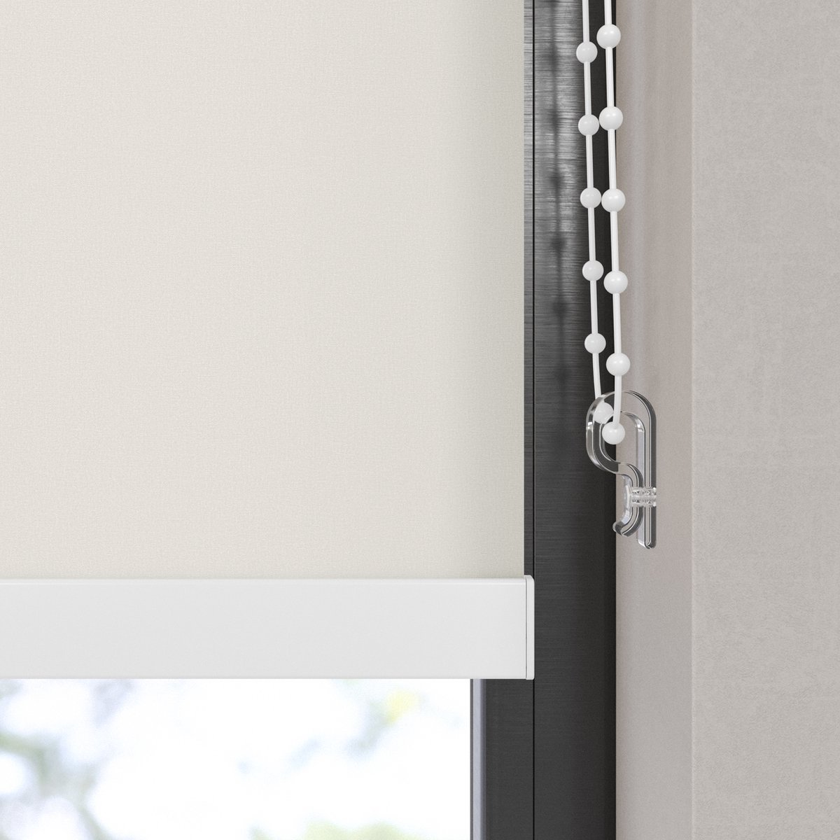 Dutchblinds Rolgordijn - lichtdoorlatend - Parel Wit - 70x275cm - Raamdecoratie op maat