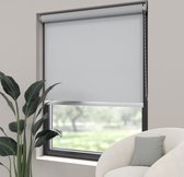 Dutchblinds Rolgordijn - lichtdoorlatend - Licht Grijs - 200x190cm - Raamdecoratie op maat