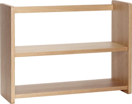 meuble bibliotheque etagere basse design bois noir hubsch