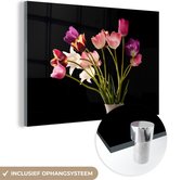 MuchoWow® Peinture sur Verre - Tulipes - Nature Morte - Fleurs - 120x80 cm - Peintures sur Verre Acrylique - Photo sur Glas
