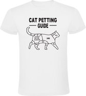 Cat petting guide Heren T-shirt - kat - huisdier - aaien - instructie - gebruiksaanwijzing - grappig