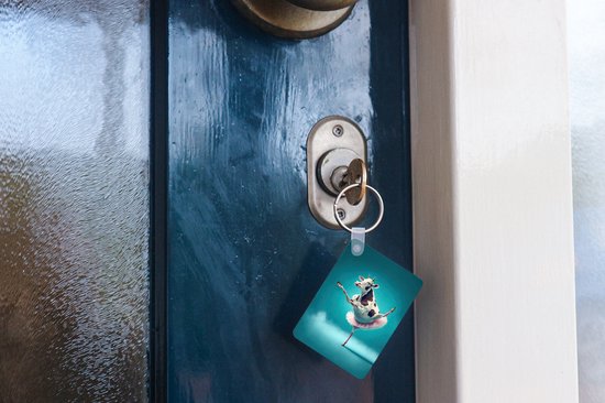 Porte-clés - Vache - Ballet - Portrait - Blauw - Animaux - Enfant - Cadeaux à distribuer - Plastique