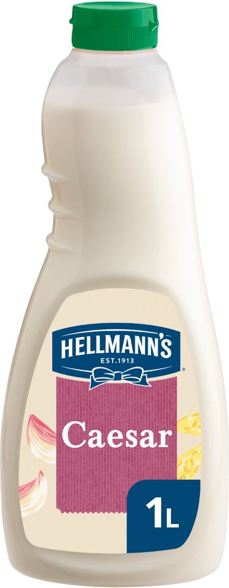 Hellmann's Caesar dressing - romige saus met knoflook en ansjovis - 1 liter fles