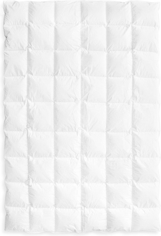 Ganzendons Dekbed 230x240cm – Lits-Jumeaux XL Capri ZOMER Dons Dekbed 1250g Vulling – 100% Katoenen Tijk Wit - Satijnen Bies – Wasbaar - Luchtig en comfortabel