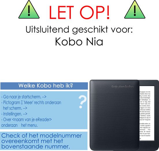 Hoes Geschikt voor Kobo Nia Hoesje Bookcase Cover Book Case Hoes Sleepcover - Donkerrood van AZNS — afbeelding 2