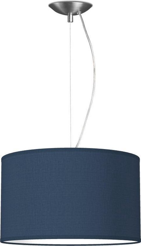 Home Sweet Home hanglamp Bling - verlichtingspendel Deluxe inclusief lampenkap - lampenkap 35/35/21cm - pendel lengte 100 cm - geschikt voor E27 LED lamp - donkerblauw