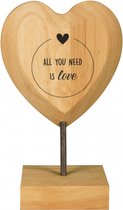 Valentijn - Wooden Heart - All you need is love - Lint: Speciaal voor jou - Cadeauverpakking