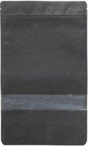Stazakken Rijstpapier Zwart met Venster 17,1x8,9x28,6cm | 340 gram (100 stuks)