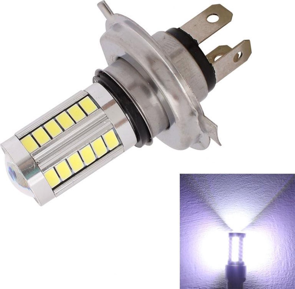 2 STKS H4 16.5 W 990LM 6500 K Wit Licht 5630 SMD 33 LED Auto Brake / Steering Gloeilamp, DC12V