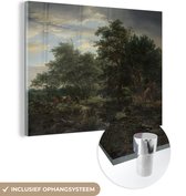 MuchoWow® Glasschilderij 120x90 cm - Schilderij acrylglas - Bosgezicht - Schilderij van Jacob van Ruisdael - Foto op glas - Schilderijen