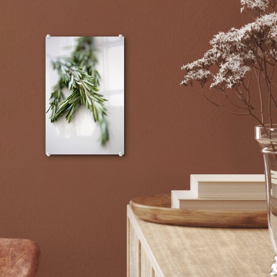 Brindilles de plexiglas de romarin 20x30 cm - petit - Tirage photo sur Glas (décoration murale en plexiglas)