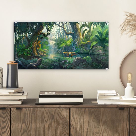 Peinture sur verre - Forêt - Peinture - Couleurs - 40x20 cm - Peintures Plexiglas