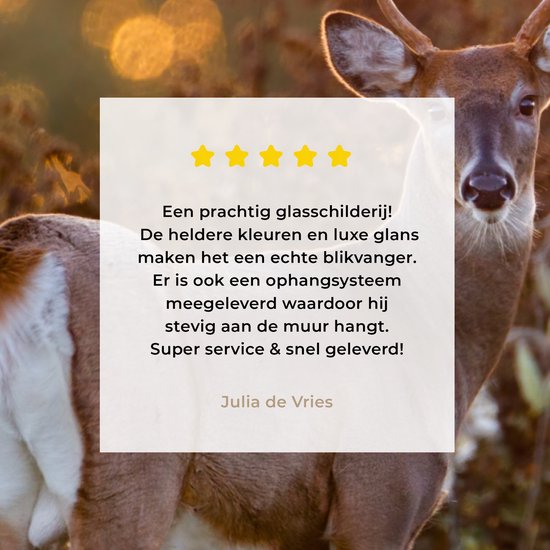 Peinture sur verre - Verre acrylique - Cerf - Bruyère - Nature - Coucher de soleil - Peinture sur verre - Photo sur verre - Décoration murale - 120x160 cm - Peinture sur verre animaux - Décoration murale