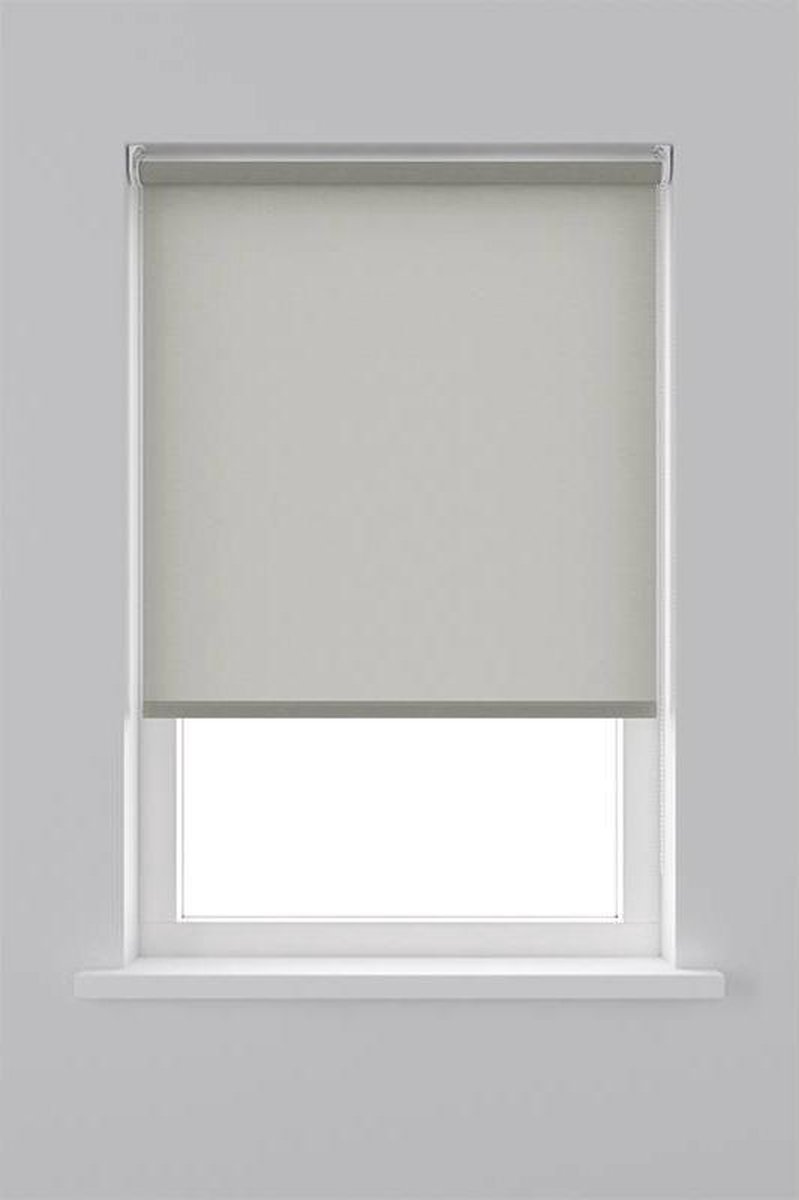 Decosol Rolgordijn Lichtdoorlatend Structuur - Licht Grijs - Maat: 180 x 190 cm