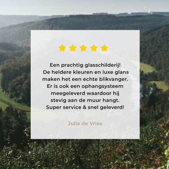 ® Glasschilderij 150x100 cm - Schilderij acrylglas - Een meanderende rivier in de Belgische Ardennen - Foto op glas - Muurdecoratie woonkamer - Wanddecoratie slaapkamer - Schilderijen