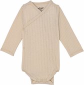 Lodger Wrapover Romper Long Sleeve 56 Cream Handy Wrapover Katoen Romper LS Seersucker