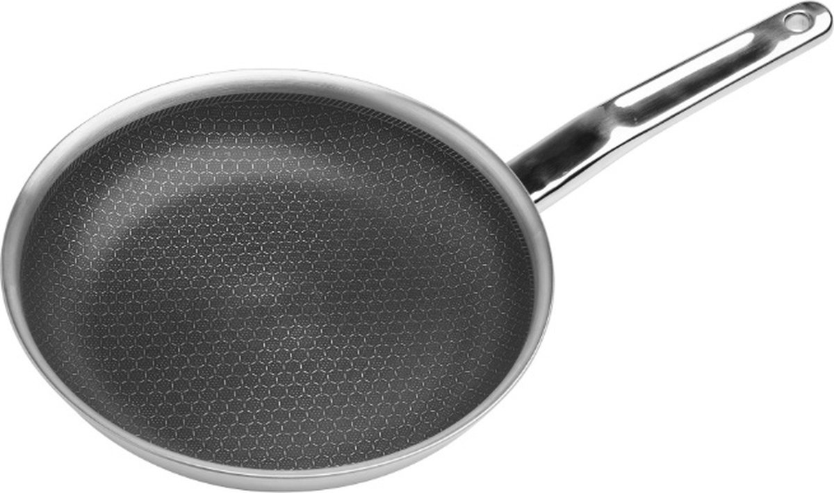 Koekenpan, 5-ply, Non Stick, RVS, 20 cm - Cookai