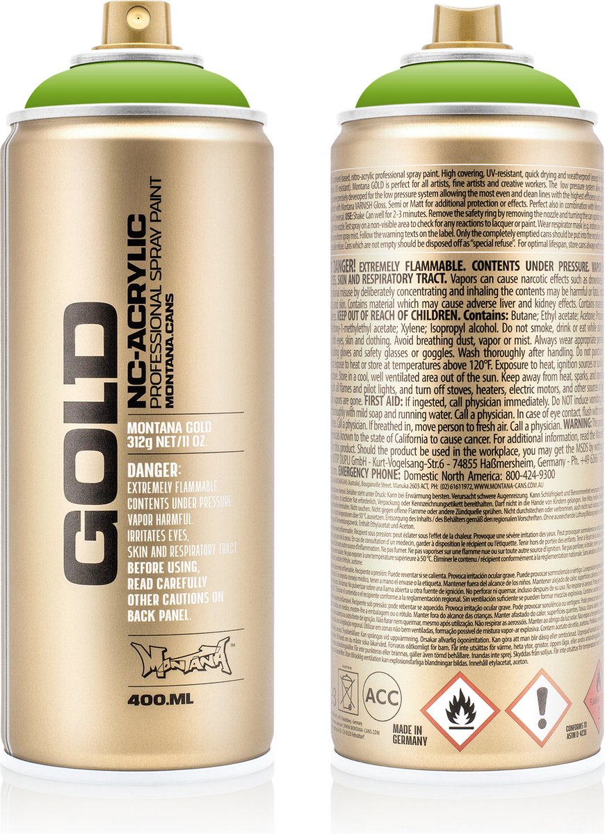 Montana GOLD G6040 Lawn Green spuitbus 400ml