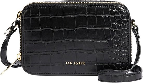 Ted Baker Crossbodytas / Schoudertas Dames - Stina - Krokodillenprint - Zwart Croco