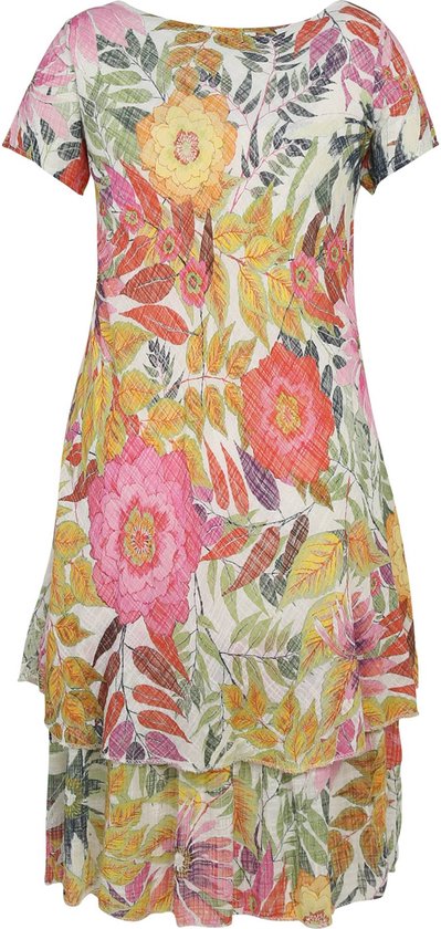 1 jurk- 2 kanten:  100% katoenen dubbelzijdig wrap jurk- sima linda